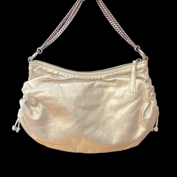 Banana Republic Handbags - Vtg Banana Republic Gold Leather, bag with shoulder chain